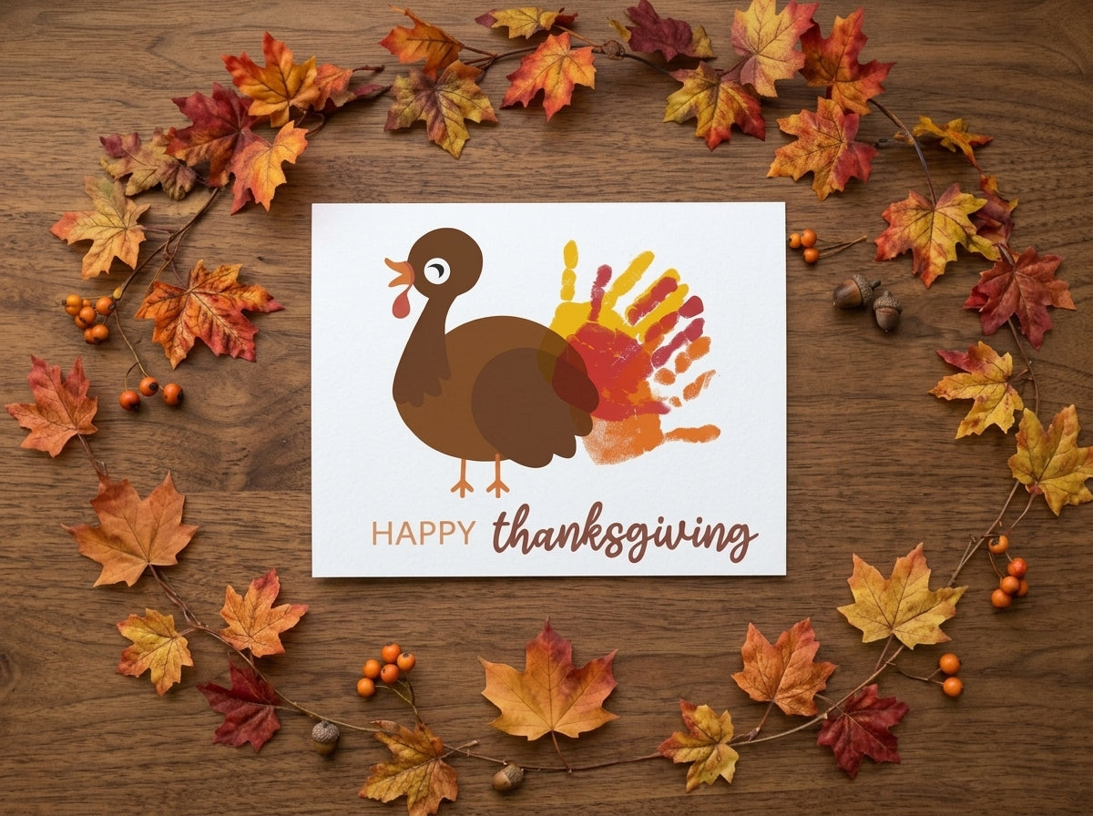 Free Printable Thanksgiving Turkey Handprint Craft Sheet | Keepsake Activity Template (PDF)