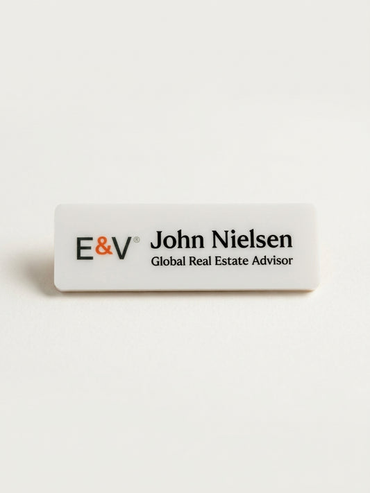 Custom Printed Magnetic Name Badge | Professional Corporate & Real Estate Chest Tag