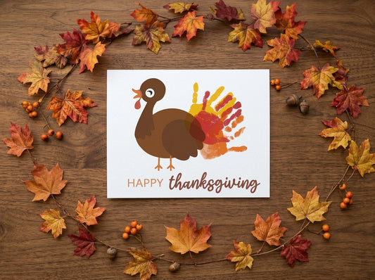 Free Printable Thanksgiving Turkey Handprint Craft Sheet | Keepsake Activity Template (PDF)